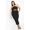 Women's Plus Size Textured Twist Maxi Dress - black | CITY CHIC - image 2 of 4