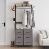 ndustrial Clothes Rack with 6 Drawers, Adjustable Metal Frame and Wooden Top - 3 of 4