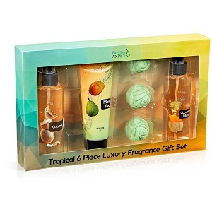 Fine Fragrance Body Mist & Body Splash Gift Set – Luxury Self-Care Combo for Women and Girls (Coconut, Cucumber, Mango Pear w/ Bath Fizzer, Bath Bomb) - 1 of 4