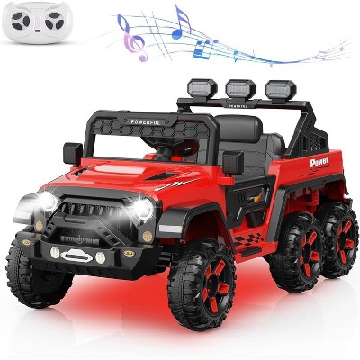 24V Power Wheels for Kids, Safety Truck, Remote Control, 6 Wheels, 4WD Switchable