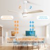 Sofucor Low Profile Ceiling Fan With Lights Remote Control 48'' Modern Wood Blade Ceiling Fan For Bedroom Living Room Indoor Outdoor Farmhouse Patio - 2 of 4