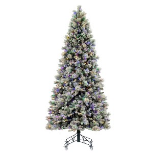 Vickerman Artificial Flocked Jackson Pine Christmas Tree - 1 of 4