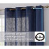 HLC.ME Abbey Faux Linen Textured Semi Sheer Privacy Light Filtering Window Grommet Thick Curtain Panels, Set of 2 - 2 of 4