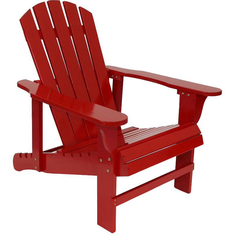 Sunnydaze Outdoor Painted Fir Wood Lounge Backyard Patio Adirondack Chair with Adjustable Backrest, 1 of 9