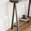 Homhougo Farmhouse Console Table, 43.3" Entryway Table with Storage Brown - 4 of 4