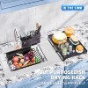 Simple Trending Dish Rack, Steel Dish Drying Rack for Kitchen Counter, Dish Drainer with Cutlery Holder for Large Capacity,  Black - 4 of 4