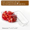 Aoibox Large Taco Bar Serving Set with 3 Containers & Separate Lids, Chilled Condiment Caddy for Salad, Fruit, Party Garnish, Mimosa Bar Accessories - 4 of 4