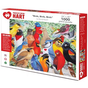 Hart Puzzles Birds, Birds, Birds by Wendy Russell, 24 x 30 1000 Piece Puzzle - 1 of 4