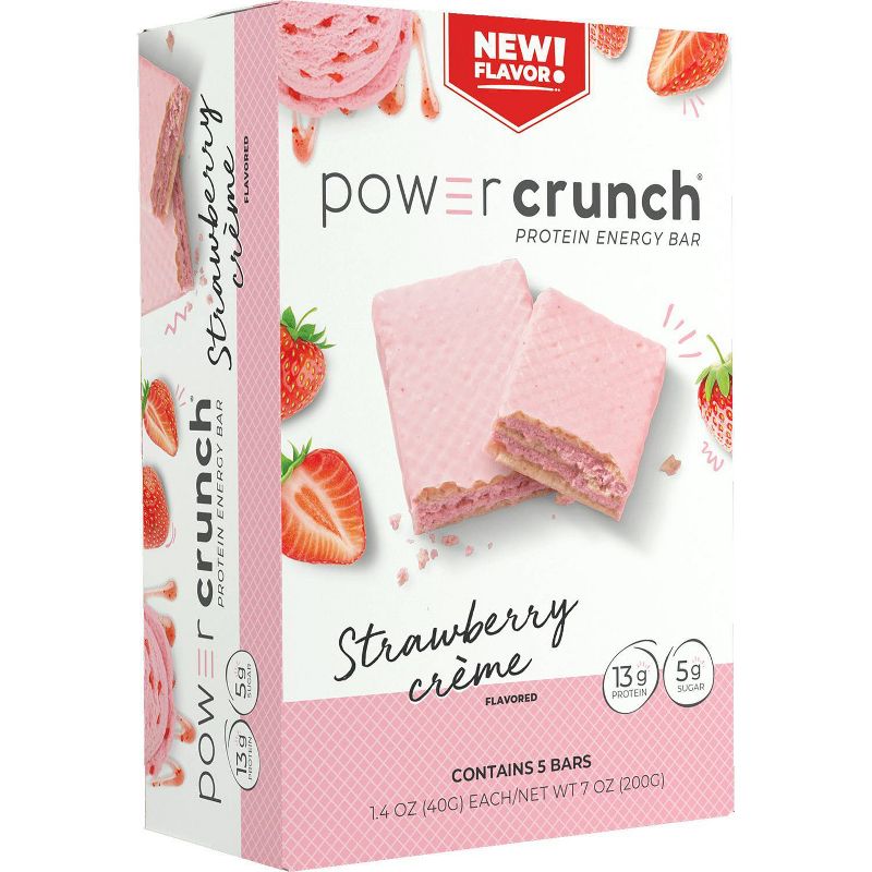 Power Crunch Strawberry Cream Wafer Protein Energy Bar - 5pk, 1 of 10