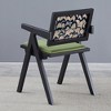 Vatros Rattan Dining Chairs Set of 2 Wooden Dining Chairs with Arms - 3 of 4