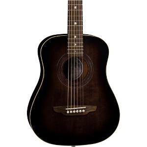 Luna Safari Artist Vintage Travel Acoustic Guitar Distressed Vintage Brownburst - 1 of 4