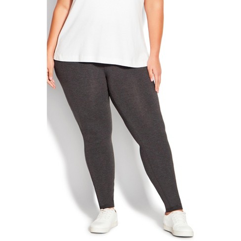 Avenue  Women's Plus Size Supima® High Rise Legging Charcoal - Tall- 30w :  Target