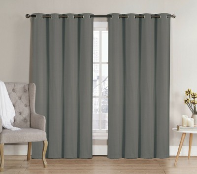 GoodGram 2 Pack Hotel Thermal Grommet 100% Blackout Window Curtain Panels