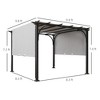 10' x 10' Patio Pergola with Weather-Resistant Steel Frame Sun Shade Canopy Cover Shelter for Porch Party, Garden, Grill Gazebo - 3 of 4