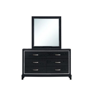 GlasFlength Decorative Wall Mirrors Elegant Mirror Practical Mirror Functional Mirror Rectangular Mirror for Entryway, Black, 36"*2"*40"