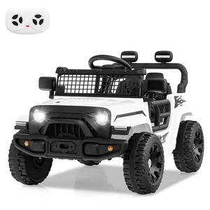 Costway 12V Kids Ride on Truck Car Battery Powered Electric Vehicle with Remote Control White/Purple/Red/Blue/Black/Pink - 1 of 4