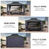 PURPLE LEAF Permanent Hardtop Gazebo Aluminum Gazebo with Galvanized Steel Double Roof for Patio Lawn and Garden with Curtains and Netting - 3 of 4