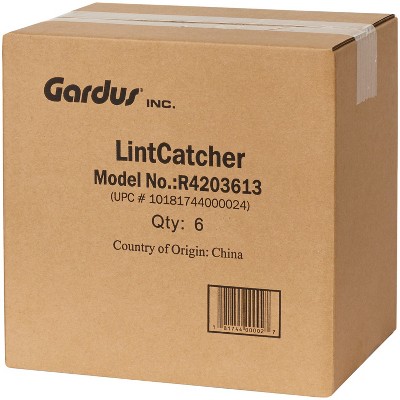 Gardus White Lint Catcher Bag with Zipper