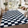 Shag Area Rug for Living Room Bedroom High Pile Soft Fuzzy Plush Indoor Non Slip Rug Modern Geometric Rug - 2 of 4
