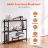 VEVOR Metal Bookshelf, 3-Tier Industrial Bookshelf, Small Rustic Storage Display Bookcase with Open Shelves, Freestanding Display Vintage Shelving - 3 of 4