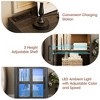 End Table with Adjustable Shelf, Charging Station & LED Light, Nightstand with Glass Door - 4 of 4