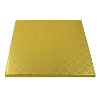 O'Creme Square Gold Cake Drum Board, 12" x 1/2" Thick, Pack of 5 - 2 of 3