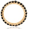 Pompeii3 1 1/2ct Black Diamond Eternity Ring 14k Yellow Gold Womens Stackable Band - 2 of 3