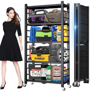 Musment Metal Storage Shelf - Heavy Duty Adjustable Shelving Unit for Garage, Industrial Organizer Rack, 5-Tier Wire Shelves - 1 of 4