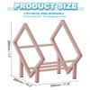 Unique Bargains Stainless Steel Magazine CD Storage Desk Decorative Bookshelf - 2 of 4