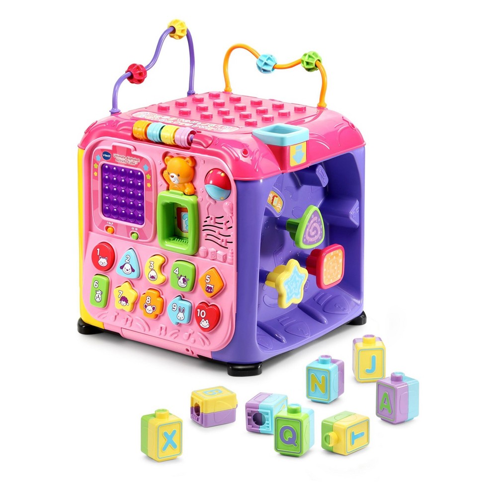 VTech Ultimate Alphabet Activity Cube, Activity Toy for Infants, Pink