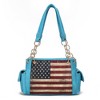 MKF Collection Alaina Vegan Leather Women’s Flag Shoulder Bag by Mia K - 2 of 4