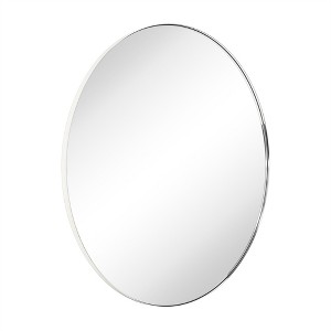 TEHOME Yolanta Circular Round Stainless Steel Framed Wall Mounted Bathroom Vanity Mirror - 1 of 4
