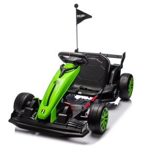 Jojoka 24V Drift Go Kart for Kids, Electric Ride on Car with Adjustable Seat & Two Motors, 7.5MPH Drifting Racing Toy - 1 of 4