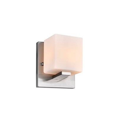 CWI Lighting Cristini 1 Light Bathroom Sconce With Satin Nickel Finish