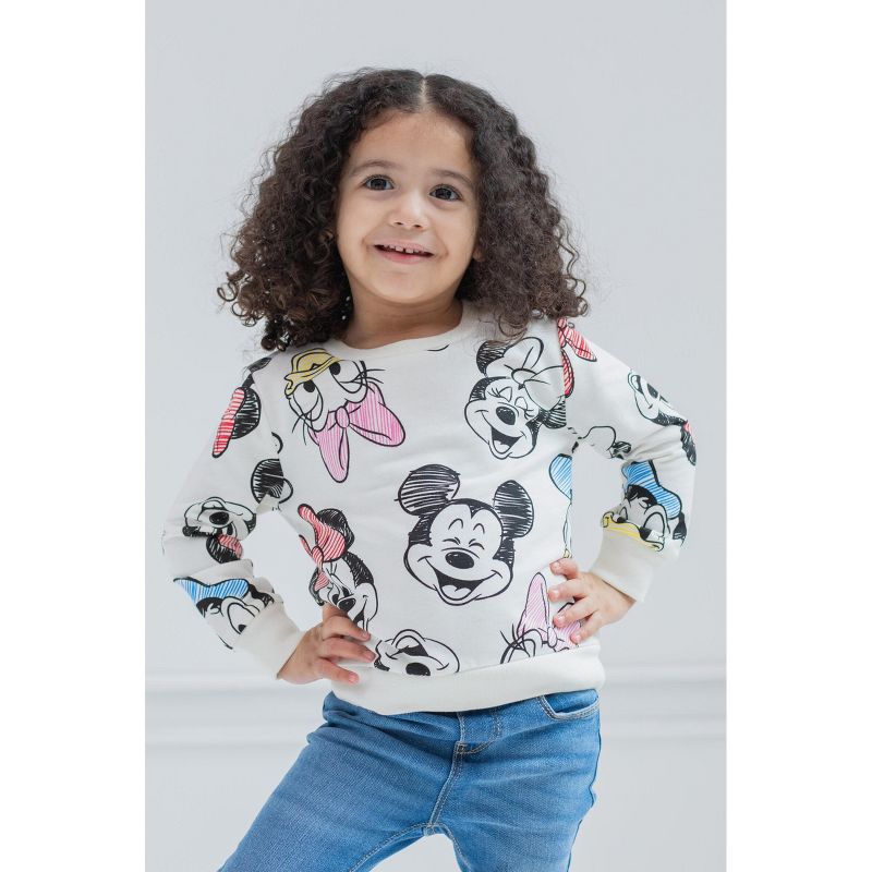Disney Frozen Minnie Mouse Princess Moana Nightmare Before Christmas Toy Story Lion King Lilo & Stitch Girls Pullover Sweatshirt Little Kid to Big, 5 of 7
