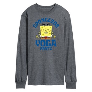Men's - SpongeBob SquarePants - SpongeBob Yoga Pants Long Sleeve Graphic T-Shirt - 1 of 4