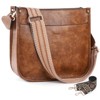 Generic Crossbody Bags for Women Trendy Vegan Leather Hobo Handbags With 2PCS Adjustable Guitar Strap Shoulder Bucket Purse - 2 of 4
