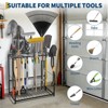 Garden Tool Organizer, Yard Tool Tower Rack for Garage Organization, Up to 43 Long-Handled Tools, Metal Garden Tool Stand with 14 Hooks for Yard Shed - 3 of 4