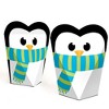 Big Dot of Happiness Holly Jolly Penguin - Holiday and Christmas Party Favors - Gift Heart Shaped Favor Boxes for Women and Kids - Set of 12 - 2 of 4