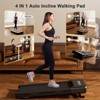 Superun Foldable Walking Pad Treadmill 15.94"x35.43" Extra Wide Belt 9% Auto Incline Portable Under Desk Treadmill for Home - 3 of 4