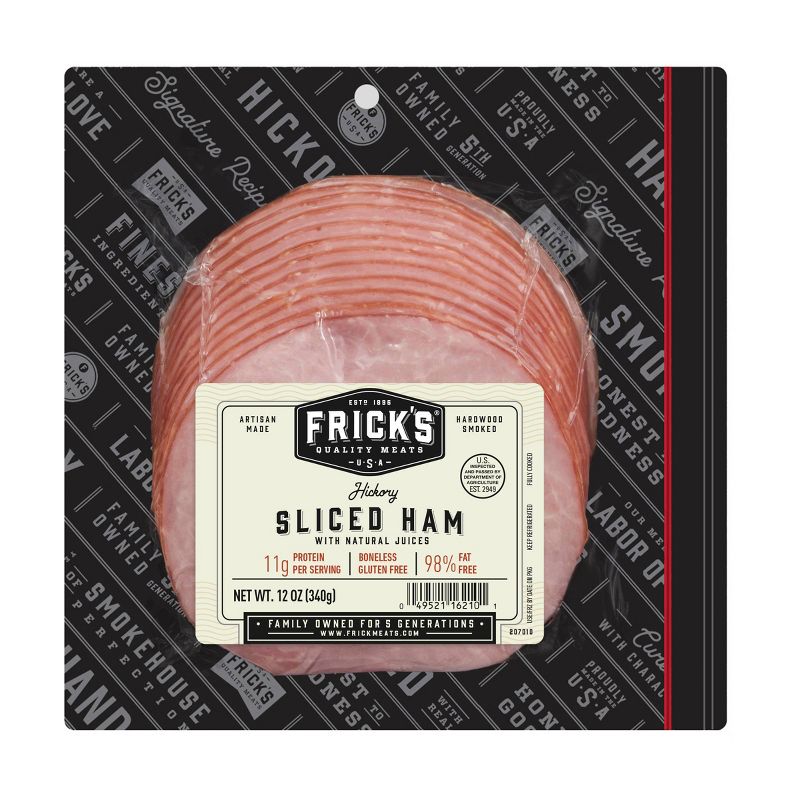 Frick&#39;s Quality Meats Shingled Sliced Ham - 12oz, 1 of 4