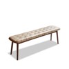 Sapphtopaz Modern Ottoman Shoe Bench Vanity Stool with Metal Legs Footstool Entryway Bench for Living Room, Bedroom, Fitting room - 4 of 4