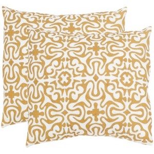 Quixote Pillow (Set of 2) - Sienna - 20"X20" - Safavieh - 1 of 2