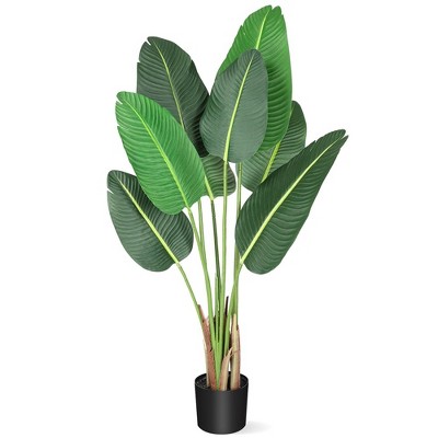Bird of Paradise Artificial Plant, Faux Plant Palm Tree, Artificial Bird of Paradise Plant for Indoor, Outdoor and Office