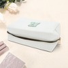 Unique Bargains Portable Corduroy Rectangular Letter Makeup Bag White 1 Pc - 3 of 4