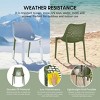 WestinTrends Playa 3-Piece Outdoor Round Metal Dining Table Set And Stackable Resin Patio Dining Side Chairs - 3 of 4