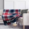 NFL New England Patriots Plaid Oversized Ultra Cozy Throw Blanket - 2 of 3