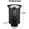 Commercial Coffee Urn, Hot Water Dispenser with Percolator, Stainless Steel Hot Beverage Bottle, Easy Two Way Dispenser, Black - 3 of 4