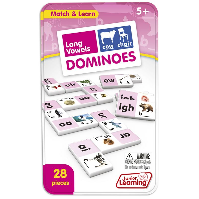 Junior Learning Long Vowels Dominoes, 2 Sets, 2 of 4