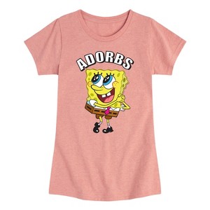 Girls' - SpongeBob SquarePants - Adorbs Fitted Short Sleeve Graphic T-Shirt - 1 of 4